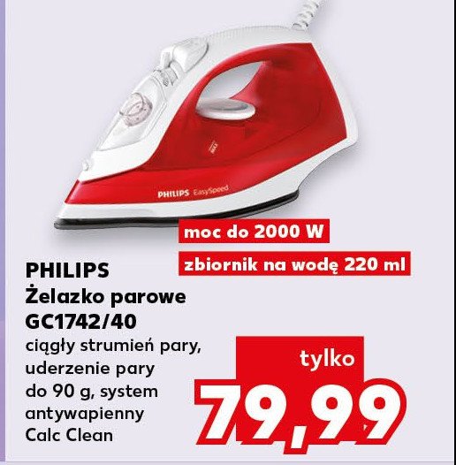 Żelazko gc1742/40 Philips promocja w Kaufland
