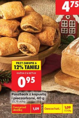 Pasztecik z kapustą i pieczarkami 40 g Biedronka promocja