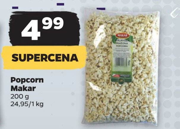 Kukurydza prażona popcorn Makar promocja