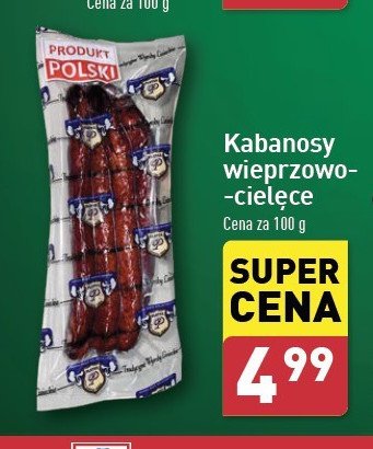 Kabanosy wieprzowo-cielęce Płatek promocja w Aldi