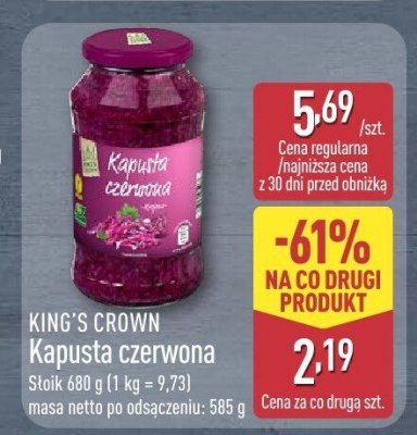 Kapusta czerwona  promocja w Aldi