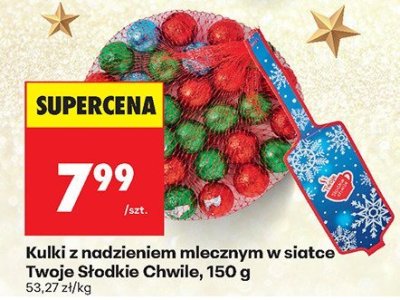 Kulki z nadzieniem mlecznym w siatce Twoje Słodkie Chwile, 150 g promocja w Biedronka