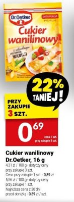 Cukier wanilinowy Dr.Oetker, 16 g promocja w Twój Market