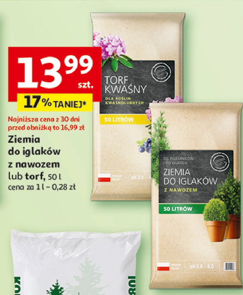 Torf kwaśny promocja w Auchan