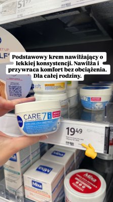 Krem Nivea Care odżywczy do twarzy promocja w Rossmann