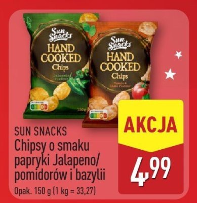Chipsy o smaku pomidorów i bazylii  promocja w Aldi