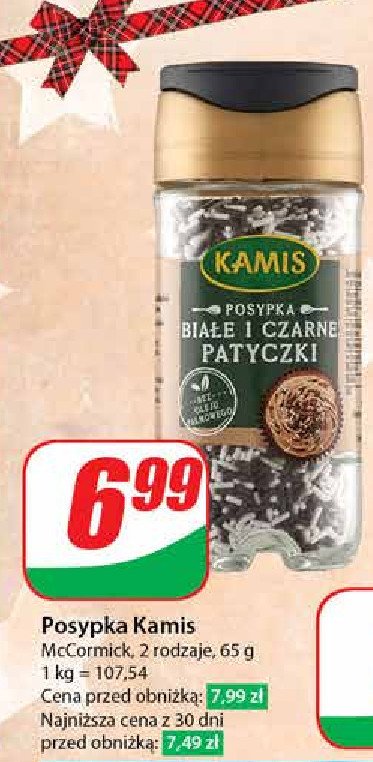 Posypka białe i czarne patyczki Kamis promocja