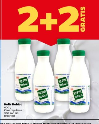 Kefir Robico 2+2 GRATIS promocja w Netto