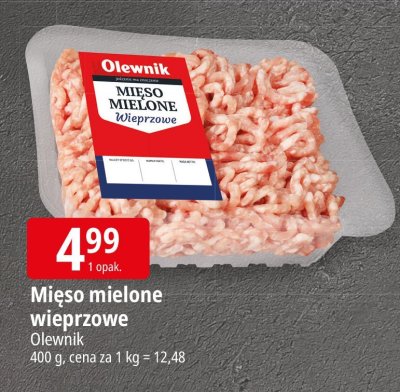 Mięso mielone wieprzowe Olewnik promocja w Leclerc