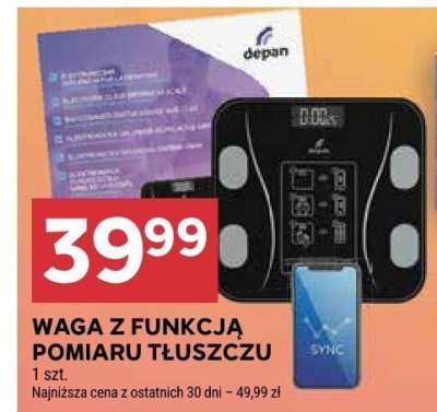 Waga z funkcją pomiaru tłuszczu promocja w Stokrotka