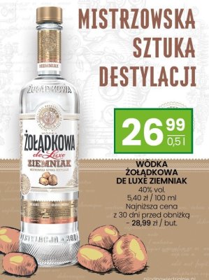 Wódka ŻOŁĄDKOWA DE LUXE ZIEMNIAK promocja w Twój Market