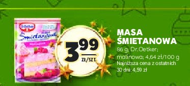 Masa śmietanowa malinowa Dr. oetker promocja w Stokrotka