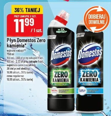 Płyn Domestos Zero kamienia promocja w POLOmarket