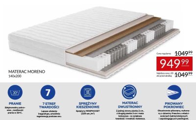 Materac MORENO 140x200 Abra Meble promocja w Abra Meble