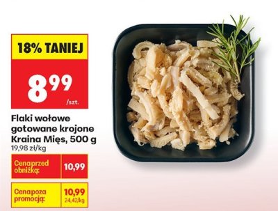Flaki wołowe gotowane krojone Kraina Mięs, 500 g promocja w Biedronka