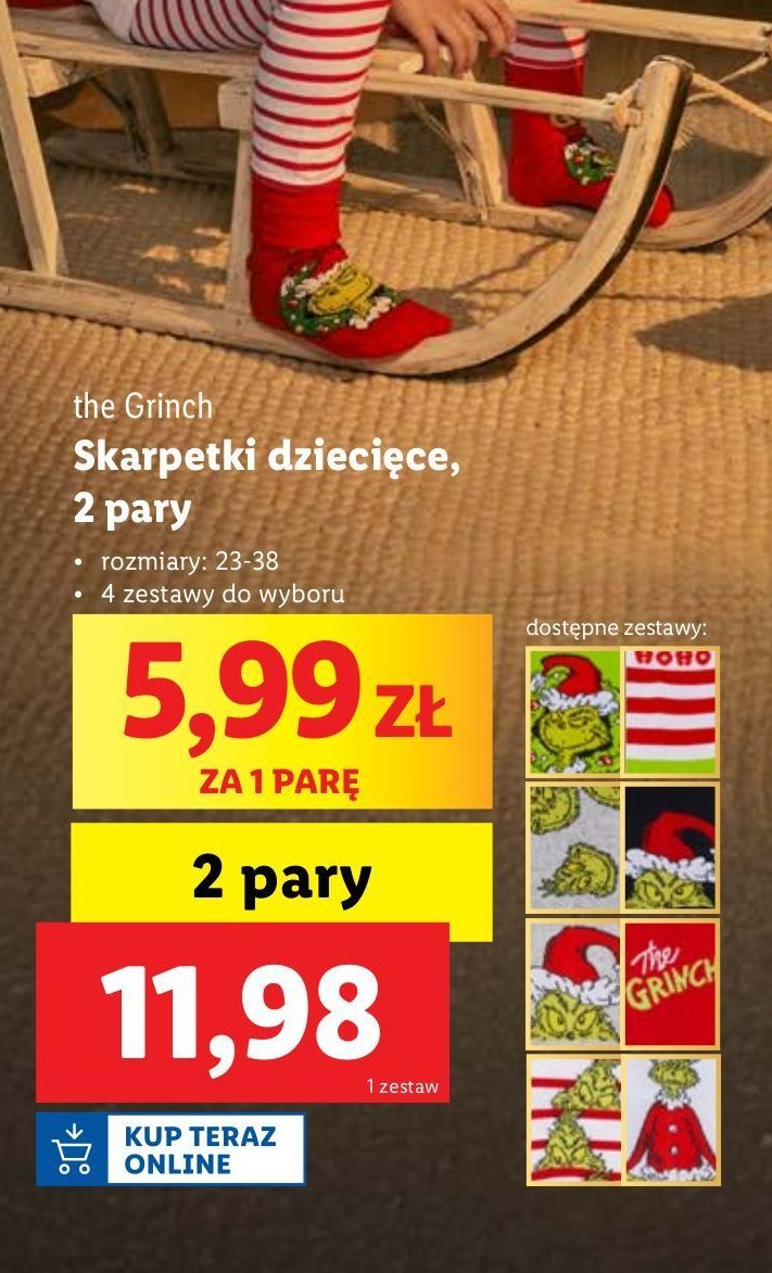 Skarpetki the grinch 31-38 promocja