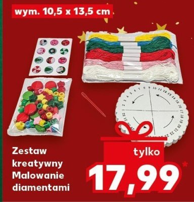 Zestaw kreatywny Malowanie diamentami wym. 10,5 x 13,5 cm promocja w Kaufland