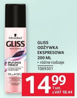 Odżywka ekspresowa Gliss 200 ml różne rodzaje promocja w Selgros