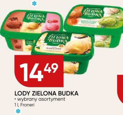 Lody Zielona Budka wybrany asortyment Froneri promocja w Chata Polska