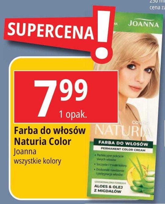 Farba do włosów 212 szlachetna perła Joanna naturia color promocja