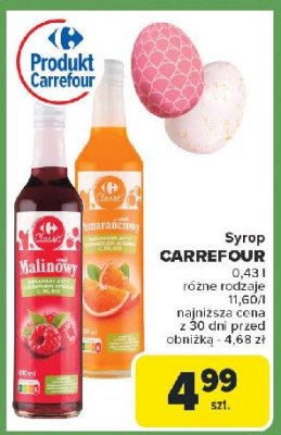 Syrop pomarańczowy Carrefour classic promocja