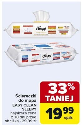 Ściereczki do mopa EASY CLEAN SLEEPY promocja w Carrefour