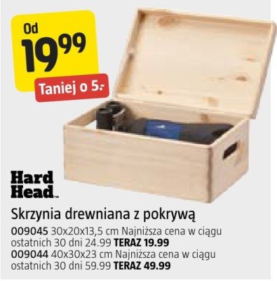 Skrzynia drewniana z pokrywą Hard Head 30x20x15,5 cm promocja w Jula