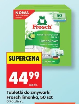 Tabletki do zmywarki Frosch limonkowe ALL IN 1 promocja w Biedronka