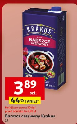 Barszcz czerwony Krakus 1l promocja w Auchan