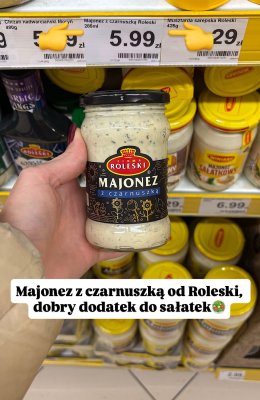 Majonez z czarnuszką  promocja w Dino