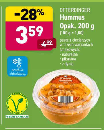 Hummus z dynią Ofterdinger promocja