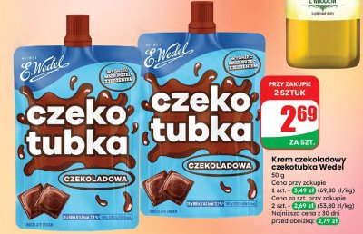 Krem czekoladowy czekotubka Wedel promocja w Dino