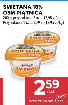 Śmietana 18% osm piątnica promocja w Stokrotka