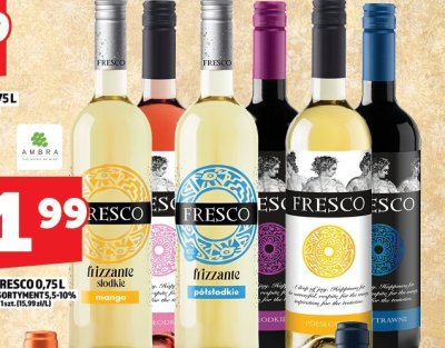 Wino Fresco 0,75l wybrany asortyment 5-10% promocja w TOPAZ