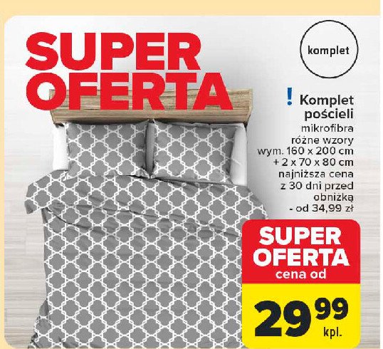 Komplet pościeli mikrofaza flanelowa rozm. 160 x 200 cm + 2 x 70 x 80 cm promocja