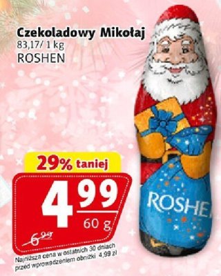 Czekoladowy Mikołaj ROSHEN promocja w Prim Market