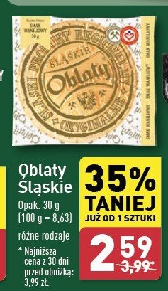 Oblaty śląskie Śląskie oblaty promocja