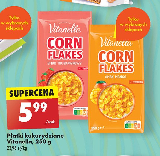 P艂atki truskawkowe Vitanella promocja