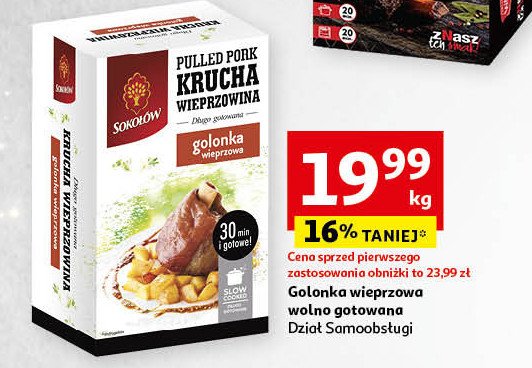 Golonka wieprzowa gotowana Sokołów promocja w Auchan