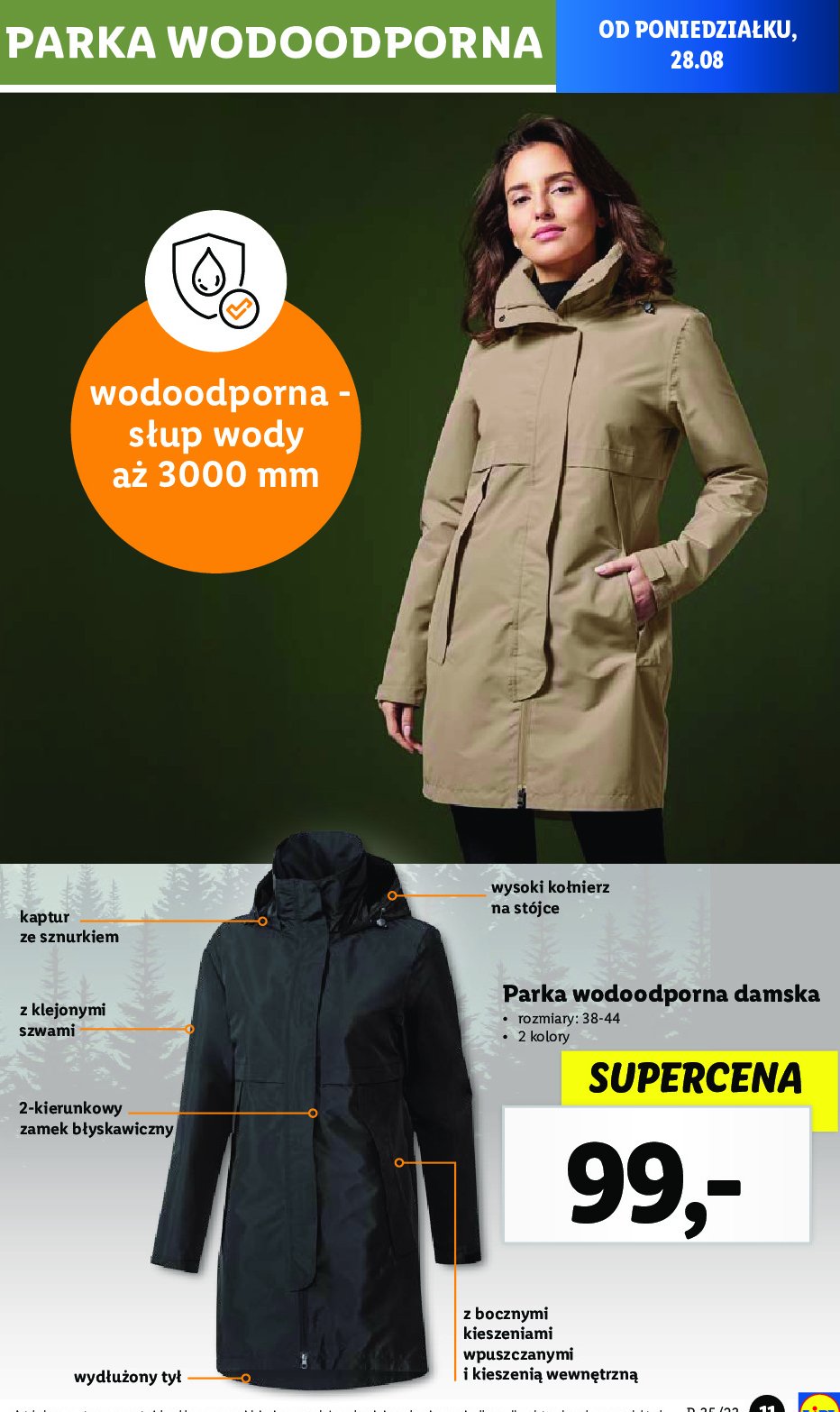 Parka wodoodporna damska 38-44 ROCKTRAIL promocja