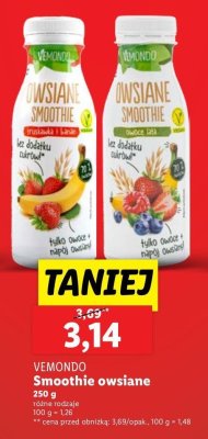 Smoothie owsiane owoce lata Vemondo promocja