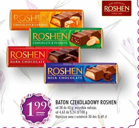 Baton z ciemną czekoladą Roshen promocja