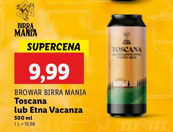 Piwo etna vacanza Birra mania promocja w Lidl