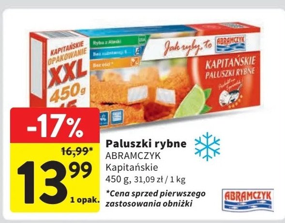 Paluszki rybne kapitańskie Abramczyk promocja