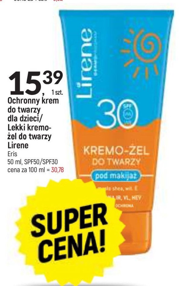 Krem do twarzy dla dzieci spf 50 Lirene dermoprogram kids promocja