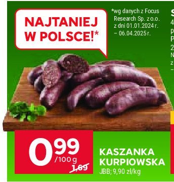 Kaszanka kurpiowska Jbb bałdyga promocja