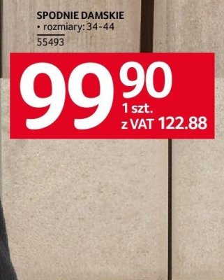 Spodnie damskie promocja w Selgros