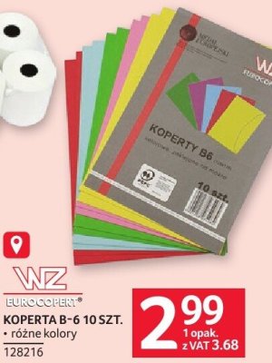Koperta B-6 10 szt. różne kolory promocja w Selgros
