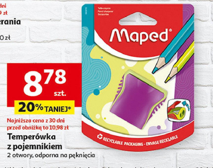 Temperówka z pojemnikiem Maped promocja