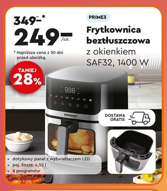 Frytkownica beztłuszczowa saf32 Prime3 promocja w Biedronka